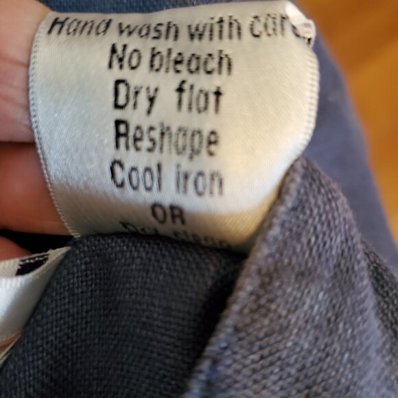 Willi Smith Vtg Blue Linen Tunic Blouse | Sz 10 - Picture 6 of 6